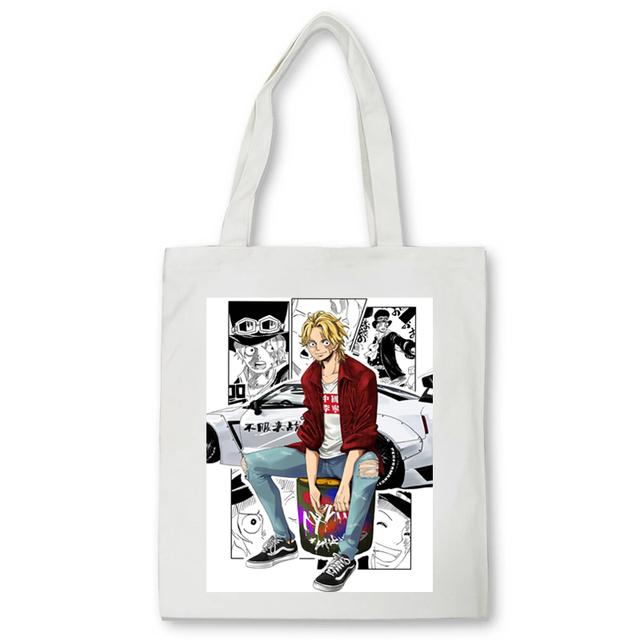 One Piece Shopping Bag Anime ZORO Graphic Print Canvas Bag Teenage Students Reusable Shopper Handbag Bag Women's Bag Bolsas