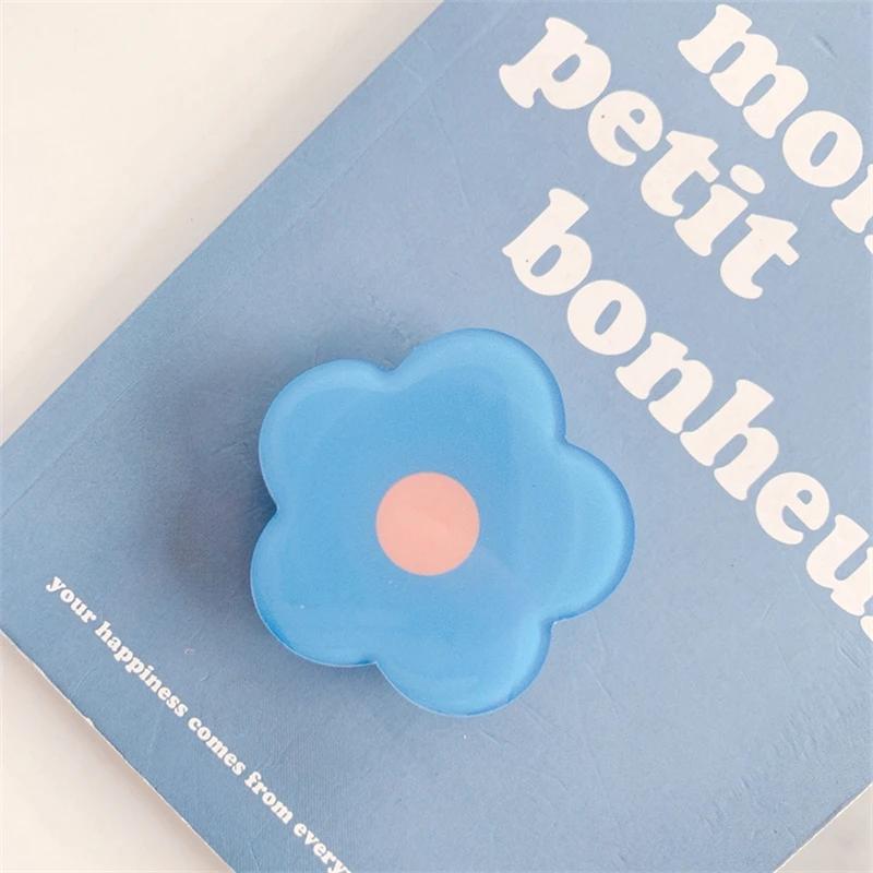 Cute Flower Folding Expandable Mobile Phone Grip Holder Socket Pocket Support for IPones 15 Finger Ring Griptok Expanding Stand