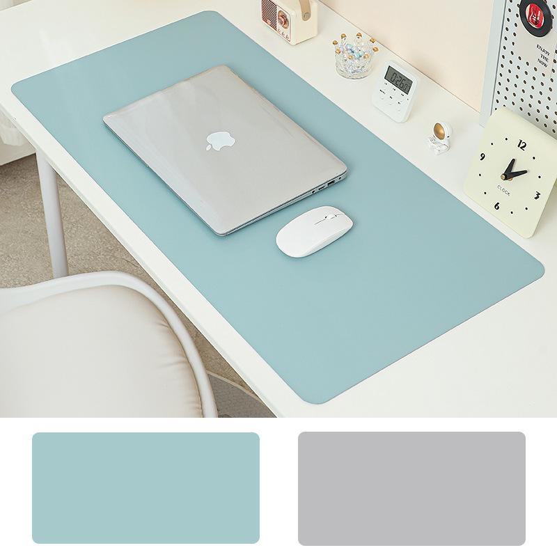 Simple Eye Protection Thickened Locking Edge Mouse Pad Large High-end Dirt-resistant Office Desk Pad Solid Color Waterproof Computer Mat