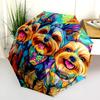 Fantasia Yorkshire Terrier, ombrello pieghevole automatico, design portatile e pieghevole, 8 stecche, un regalo di Natale o di compleanno.