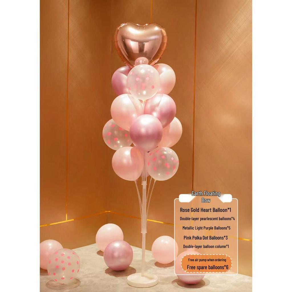 Alla hjärtans dag Ballongpelardekoration för fester: Idealisk för bröllop, födelsedagar och evenemang. Perfekt för en romantisk atmosfär.