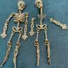 Przesadne Kolczyki Szkielet Czaszki z Diamentami dla Kobiet - Modna Biżuteria na Halloween