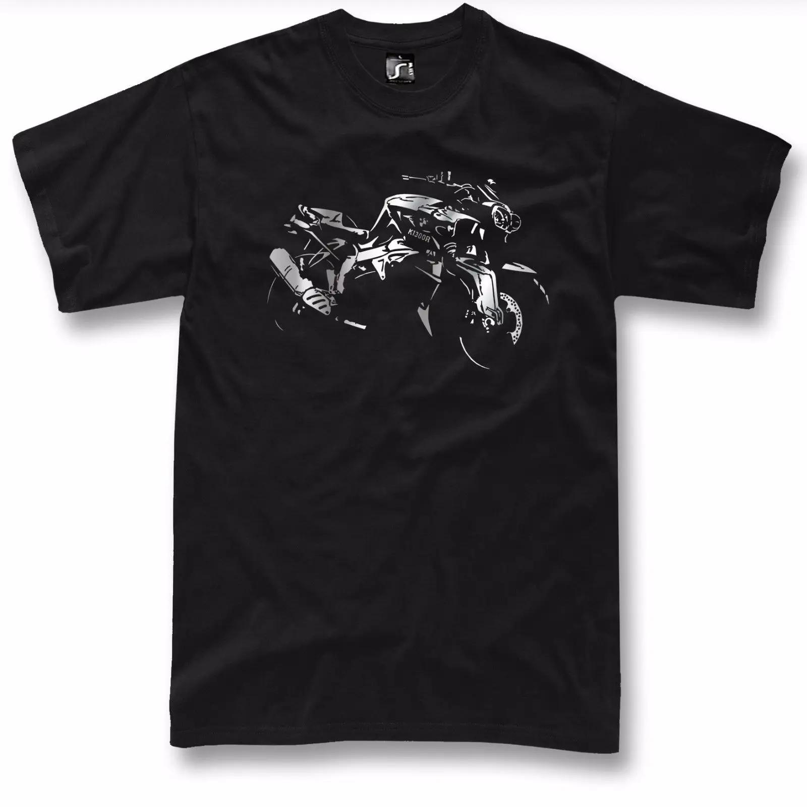

K1300R Мотоцикл Мотоцикл Байк Фаны K1200r Черная Футболка. Летняя хлопковая мужская футболка с коротким рукавом и круглым вырезом, новинка S-3XL S чёрный