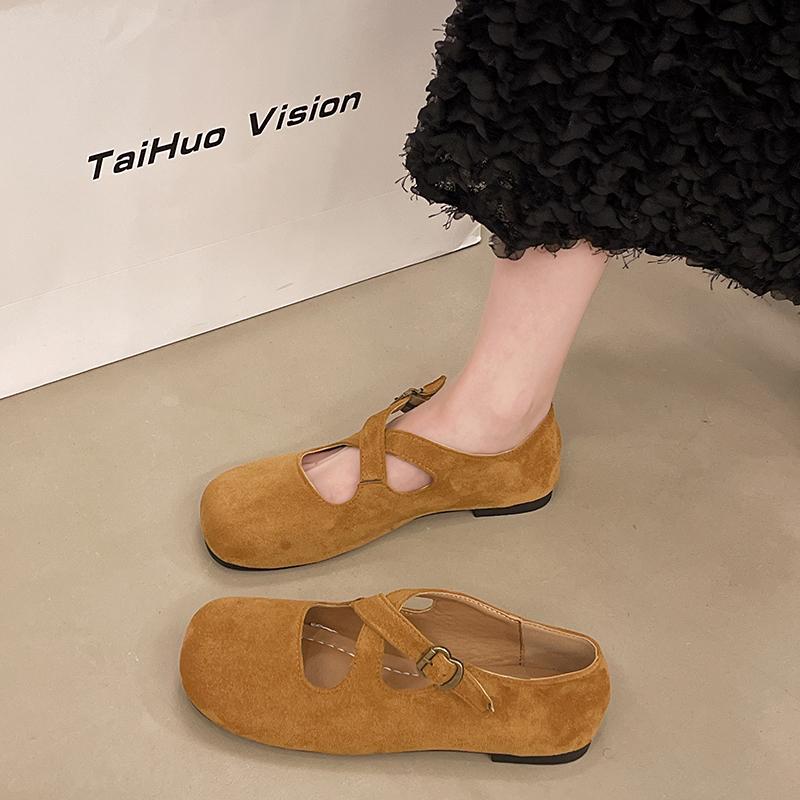 New Women Leopard Red Black Burgundy Velvet Round Toe Cross Strap Buckle Low Top Slip On Flat Mary Jeans Loafers Ballet Shoes