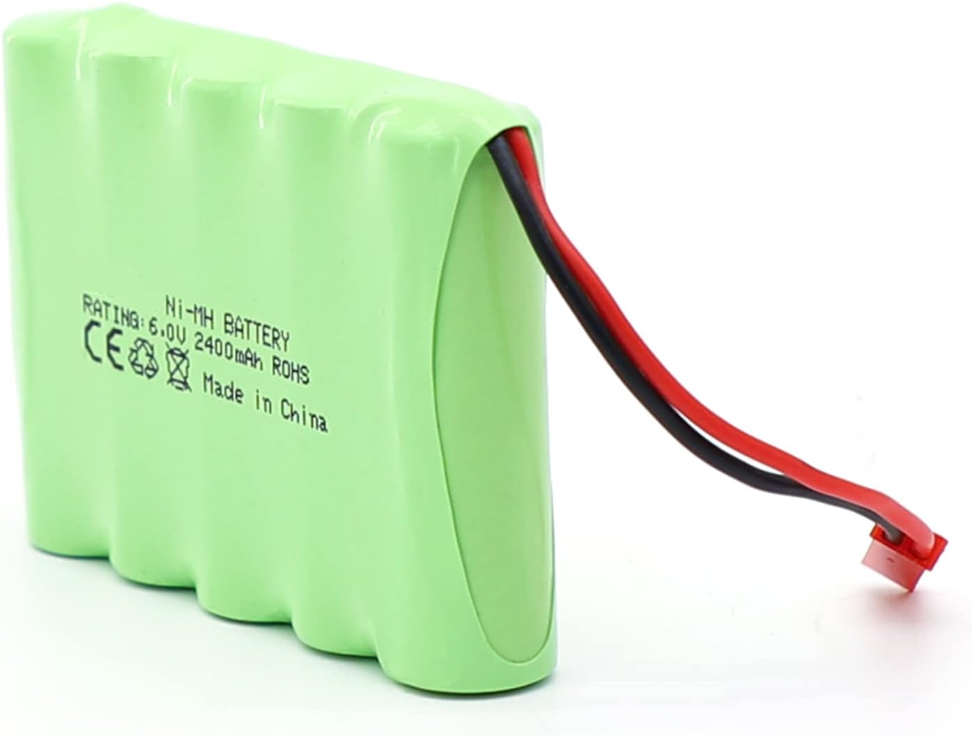 RC Baterie 6V 2400mAh Dobíjecí Ni-MH AA s JST konektorem – Pro RC auta, lodě, tanky, elektrické nářadí zelená