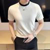 Neues Sommer-T-Shirt mit kurzen Ärmeln für Herren, Trendmarke, Mode, Fake-Zweiteiler, Halbsleeve, reine Baumwolle, Slim Fit, Rundhals, Basic