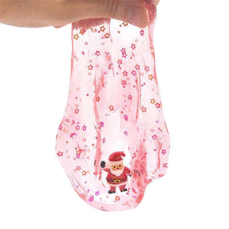 1* 60ML Girls Beautiful Fruits Clear Cloud Christmas Slime Putty Toys Slime Mud