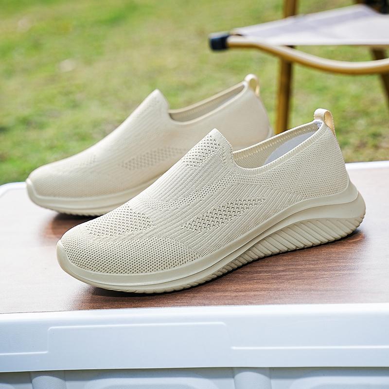 Breathable Mens Socks Shoes Sports Running Shoes Khaki Grey Fitness Walking Sneakers Gym Outdoor Youth Light Weight Shoes