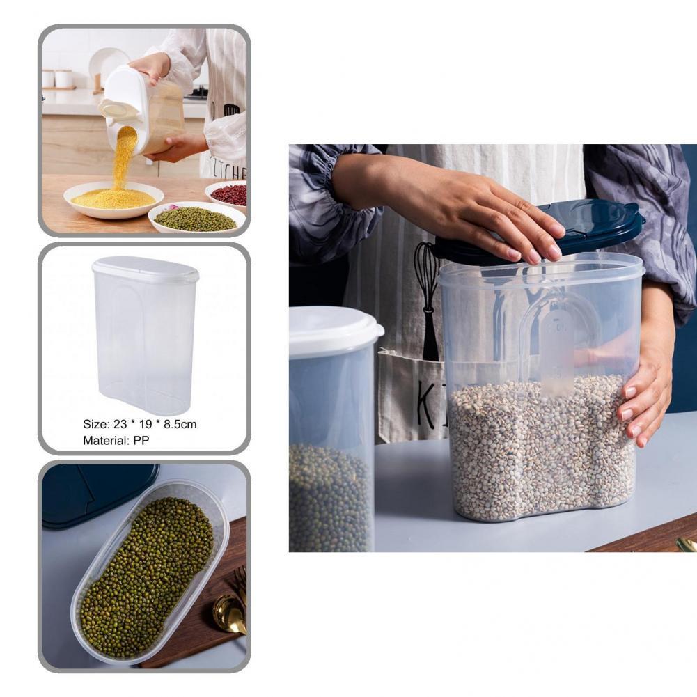 Multifunctional Plastic Rice Bucket Multigrain Container Storage Rice Bucket Kitchen Cereal Multigrain Storage Container