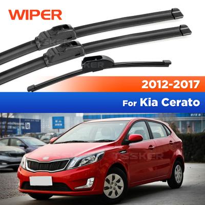 For Kia Cerato YD 2012-2017 2013 2014 2015 2016 Wiper Front & Rear Wiper Blades Windshield Windscreen Window Brushes 26"+14"+13"