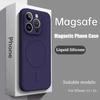 Tekutý silikonový kryt Pro iPhone 16 17 15 14 13 12 11 Pro Max Plus Mini Air Pro Magsafe Magnetické bezdrátové nabíjení Měkký kryt funda