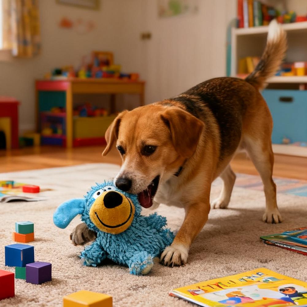 Durable Squeaky Dog Toys for Aggressive Chewers Plush Puppy Doll for Small Dogs, Interactive Chew & Teeth Grinding Pet Toy