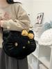 Hello Kitty Large Capacity Tote Bag With Plush Material For Daily Casual Use