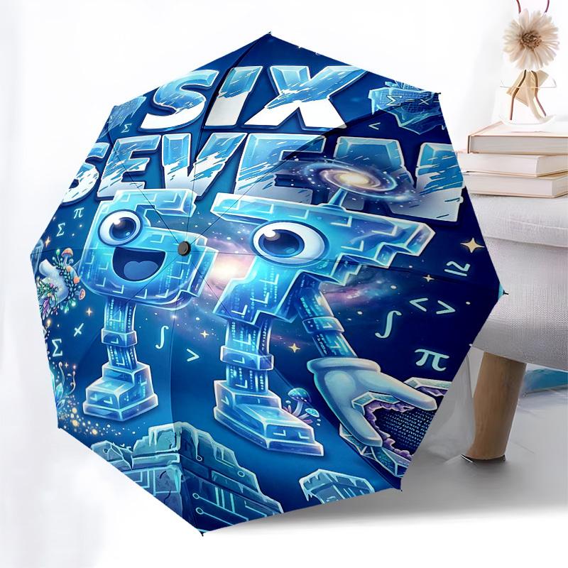 1PC 67 Umbrella-8-Rib Reinforced, Automatic Open, Lightweight & Durable, Fashion Accessory for Outdoor, Beach L0368
