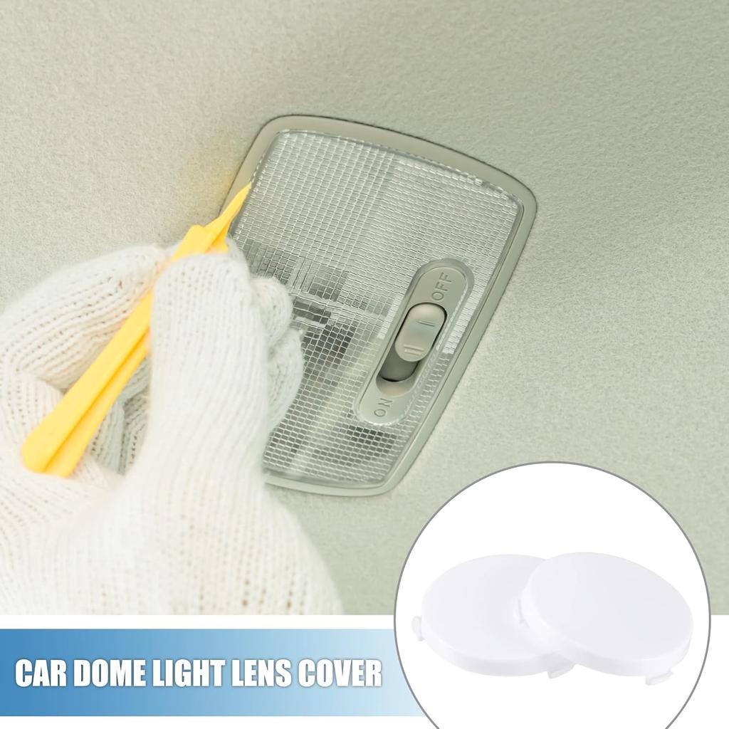Car Dome Courtesy Sail Panel Light Lamp Lens Cover Car Interior Light Lens for Chevy Impala 1962-1967 Plastic White (Set of 2)