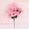Cross-border Christmas 5-Fork Velvet Artificial Flower Bouquet - Green Plant Bonsai Christmas Decoration