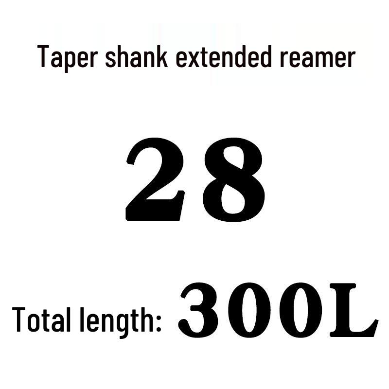 Extra Long High-Speed Steel Taper Shank Machine Reamer for Deep Holes, Sizes 16, 18, 20, 22, 24, 25, 30, 40