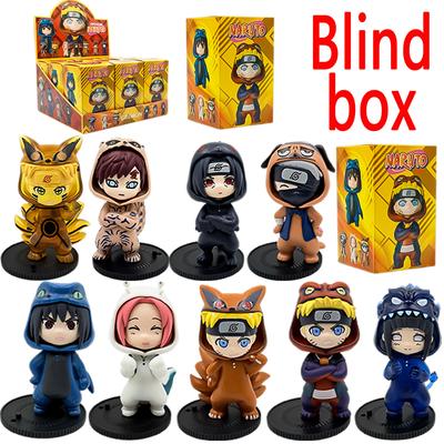 9 Pcs/Set Anime NARUTO Action Figures Model Naruto Sasuke Kakashi 8cm Doll Costume Design PVC Collection Ornament Toys
