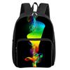 Muzieknoot Print Vierkante Voorvak Rugzak Rits Grote Capaciteit voor Jongens/Meisjes Beste Cadeau 2D Cartoon Kinderen Schooltas