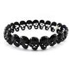 Les Trésors De Lily [J1149] - Black 'Skull' Designer Bracelet