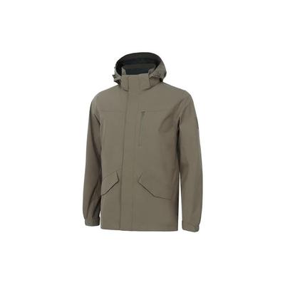 Solid Color Hooded Water-Resistant Sports Jacket Men Jackets Mushroom-Brown AFDT751-10