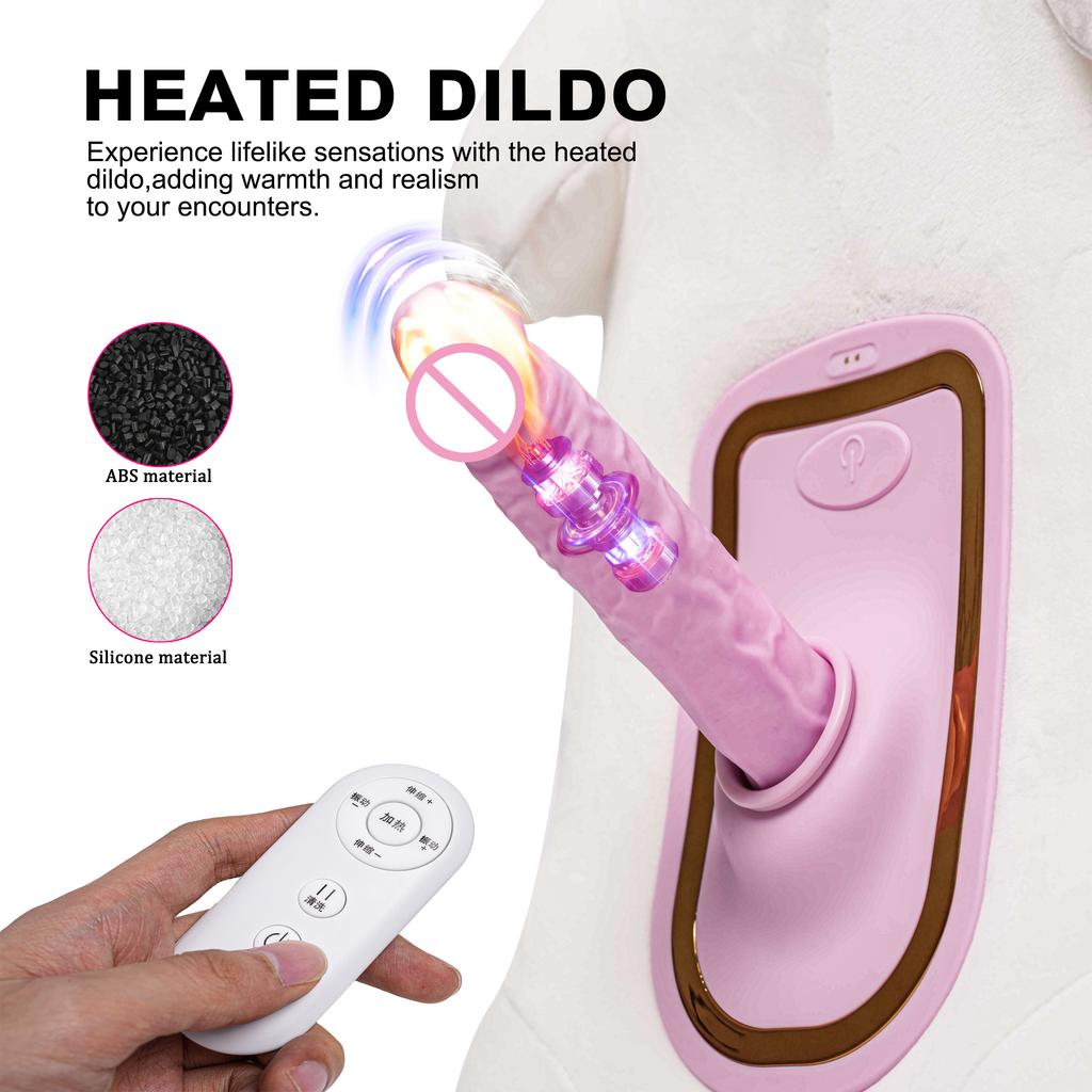 Cute Doll Automatic Thrusting Vibrating Sex Machine for Women Polar Bear Pillow Remote Control 360 Rotation Simulation Sex Toys