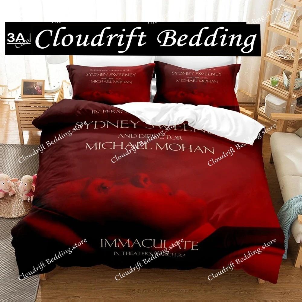 Sydney Sweeney Immaculate Bedding Set Single Twin Full Queen King Size Bed Set Adult Boys Bedroom Duvetcover Sets