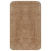 Bath Mat Set 2 Piece Fabric Beige