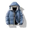 Herrenmode, dicke, baumwollgefütterte Kleidung, trendige, warme Herrenjacken mit Kapuze, Winterjacken mit Baumwollpolsterung, Herrenkleidung mit Baumwollpolsterung
