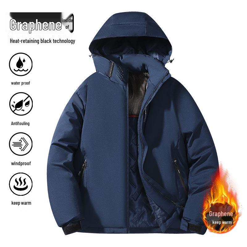 Graphene Waterproof Ski Jacket - Men's Winter Cotton Coat, Trendy Autumn Style for Couples