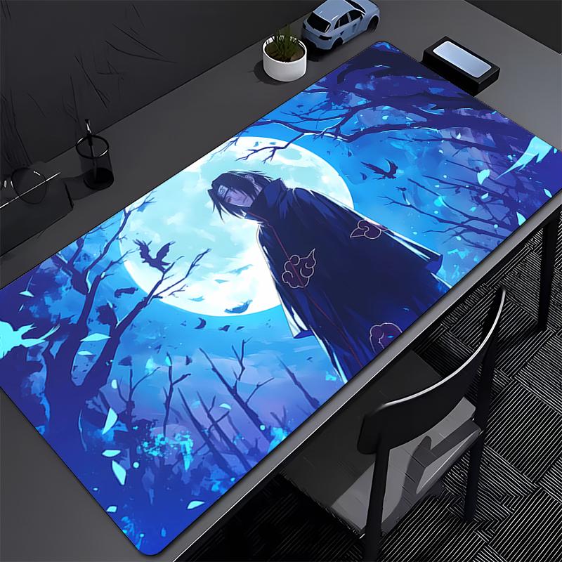 Kancelářská podložka pod myš Naruto Itachi Uchiha Herní prodloužená podložka pod myš Herní podložka na stůl pro notebook Gumová odolná podložka pro herní klávesnici