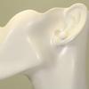 White coral round undyed earrings, gold-filled, beads,