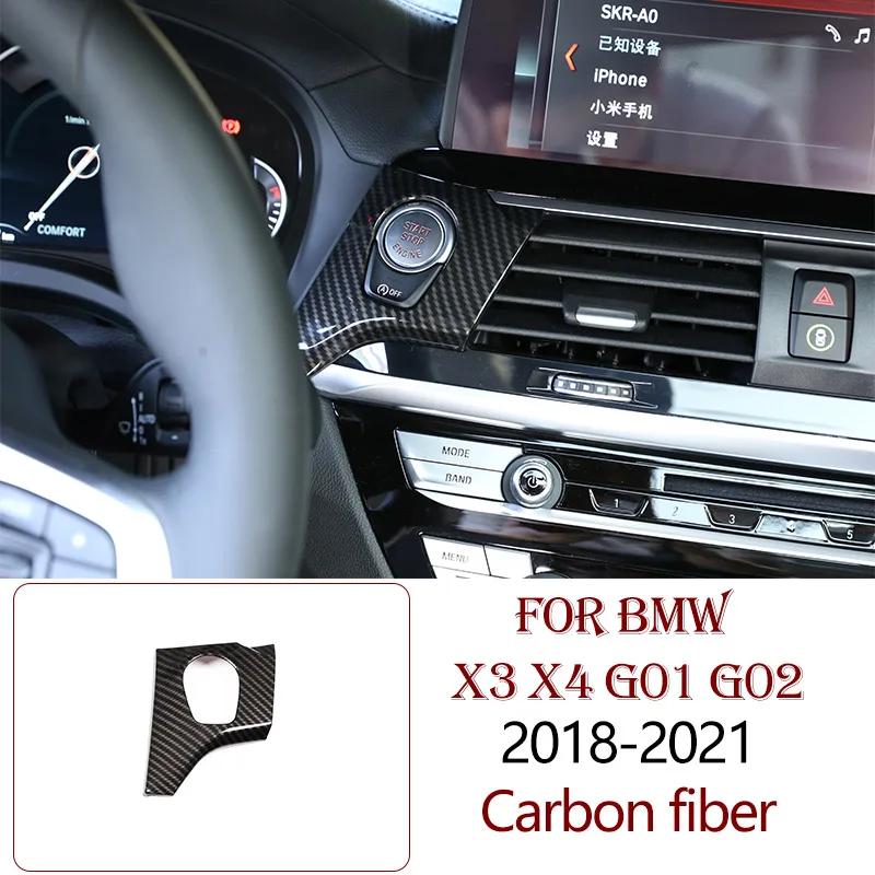 ABS Carbon Fiber For BMW X3 X4 G01 G02 2018-2025 Interior Kit Dashboard Console Gear Shift Panel Decoration Cover Trim Sticker