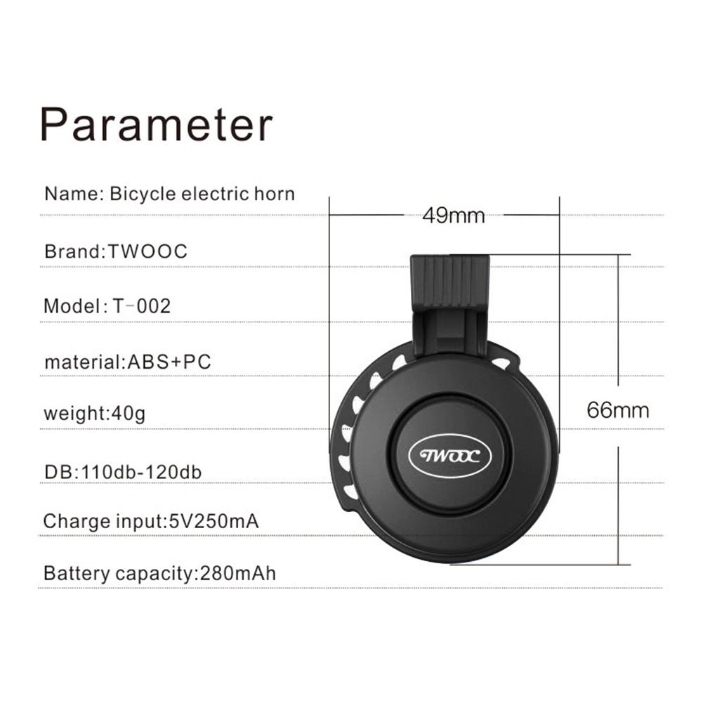 Mountain Road Fahrradklingel Elektronische Hupe USB wiederaufladbar Radfahren Lenker Alarm Ring Fahrradklingel Fahrrad