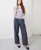 YUJEEOT Single-Pleat Wide Cool Wool Elastic Pants