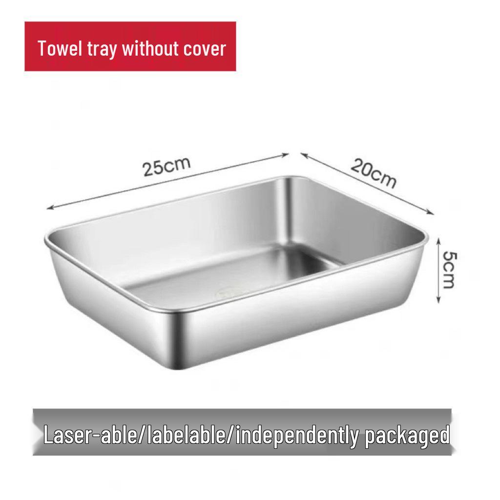 Stainless Steel Grilled Fish & Crayfish Pan | Rectangular Tray | Induction Compatible | Deep Dish BBQ Pan | Flat Bottom