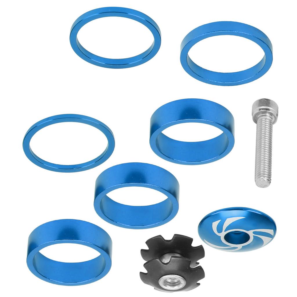 6Pcs Bike Headset Spacer Aluminium Alloy Handlebar Stem Spacers for Mountain Bike