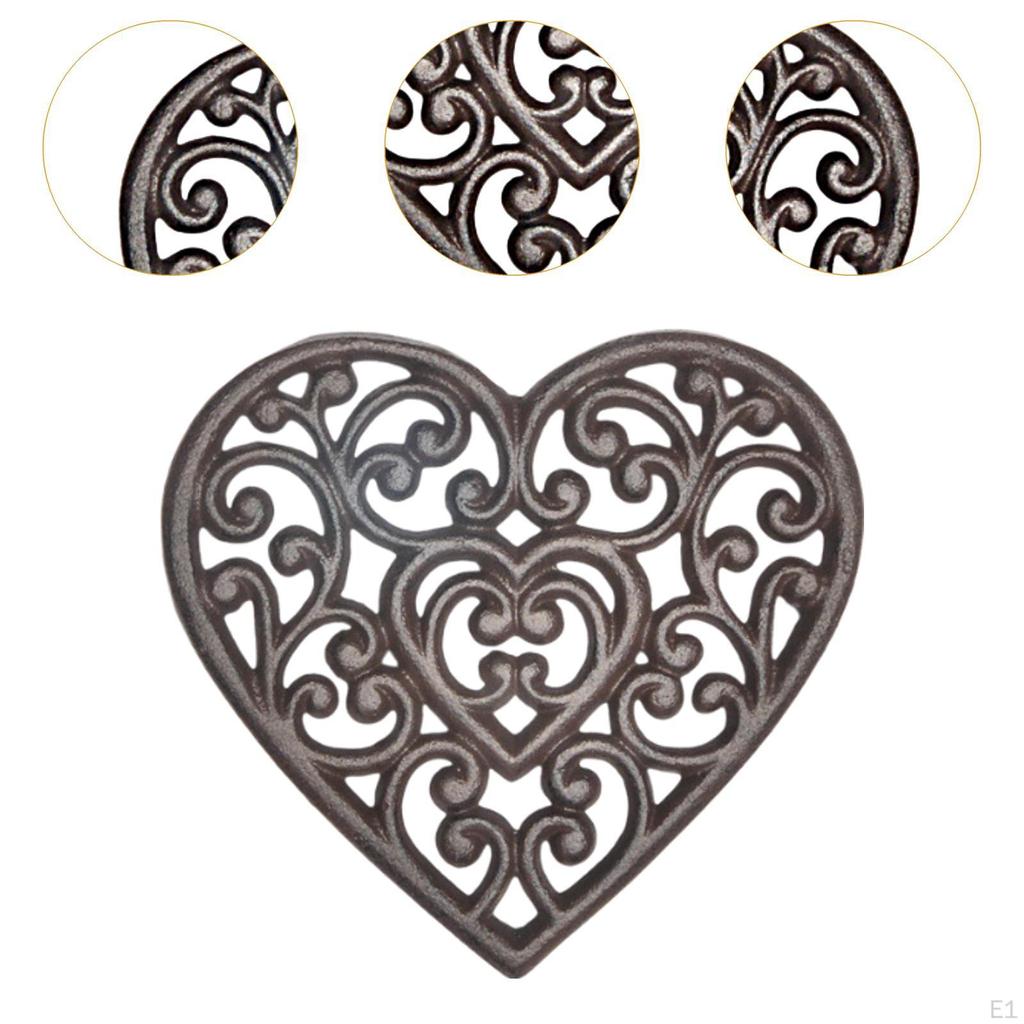 Cast Iron Trivet, Heat Resistant Metal Trivet for Pot Pan Teapot, Sturdy Plate Pad Kitchen