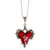Stylish Gothic Red Heart Necklace Unique Thorn And Red Heart Necklace Charm For Women Seeking Individuality