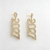 Sparkling 2027 Number Rhinestone Earrings for Women New Year Party Dangle Drop Earrings Fashion Jewelry Gift