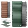 10cm Ultralight Camping Mat with Foot Pump & Pillow Inflatable Sleeping Mat Waterproof Camping Air Mattress for Hiking Trekking