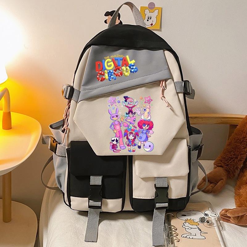 Digitalcircus Magic Digital Circus Peripheral Cartoon Printed School Bag Elementary School Backpack 30*14*43CM