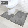 2 Piece Bath Mat Set Non Slip Toilet Pedestal Soft Foam  Shaggy Rug Chenille