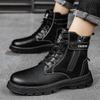 Men's Boots Fashion Casual High Top Boots Waterproof Leather Boot Winter Plush Warm Winter Boots for Men Ankle Boot Botas Hombre