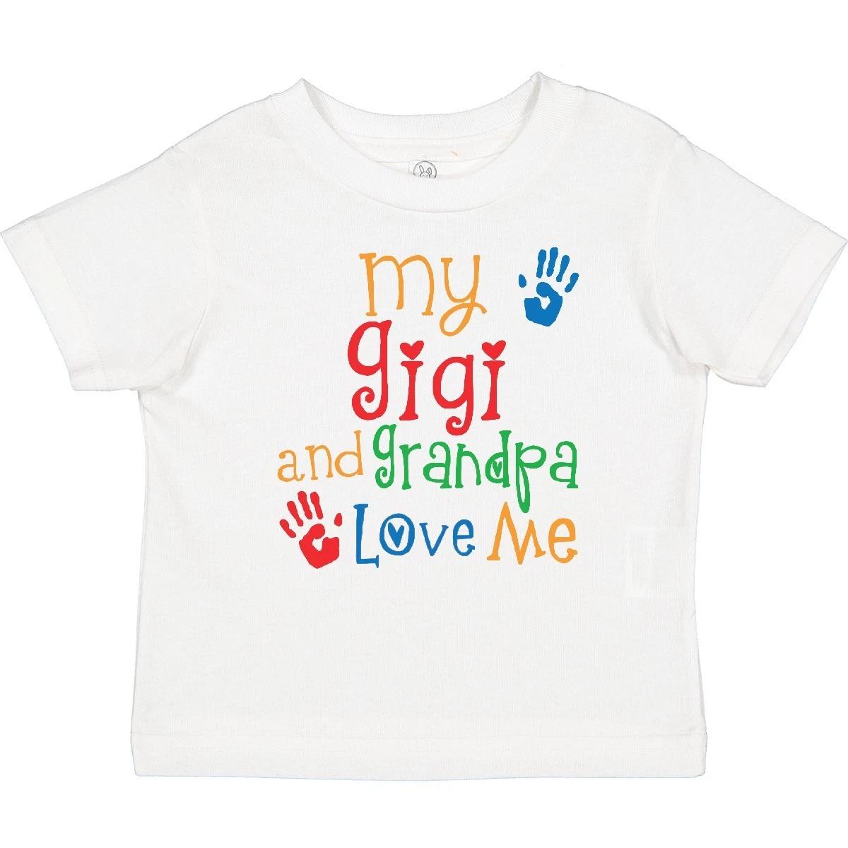 Inktastic My Gigi And Grandpa Love Me Baby T-Shirt From Childs Clothes Clothing 110