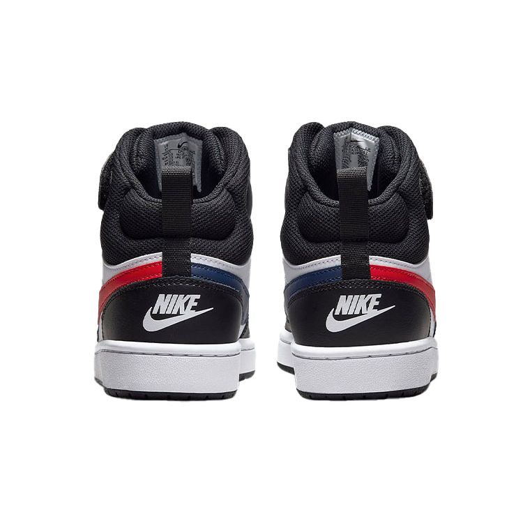 Nike Kids Court Borough Mid 2 White Black University Red DO5889-161