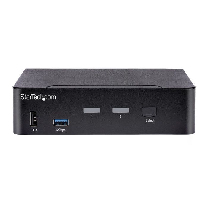 KVM Switch - STARTECH - SV231DPUCA - 2 Ports - 4K 60Hz - USB-C, DisplayPort, Thunderbolt 3/4