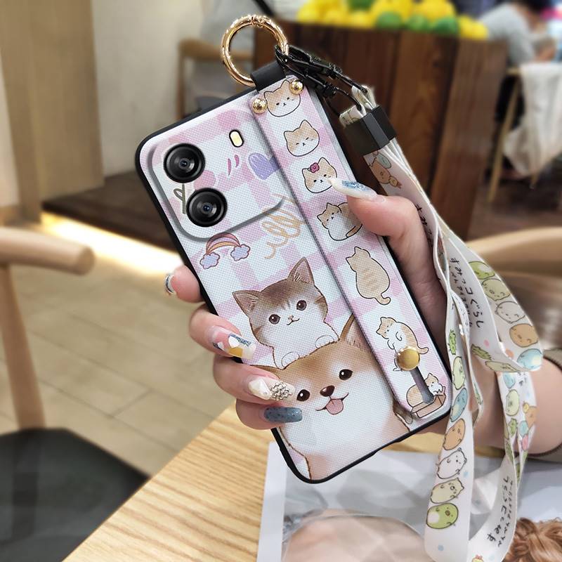 Anti-knock Anti-dust Phone Case For Blackview Wave 6C Shockproof Silicone Durable Ring Waterproof Wrist Strap Kickstand