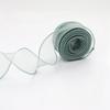 10 yards Rotolo di nastro di organza di colore pieno con bordo ondulato a coda di pesce per bouquet di fiori, regali, confezioni, decorazioni per feste di nozze