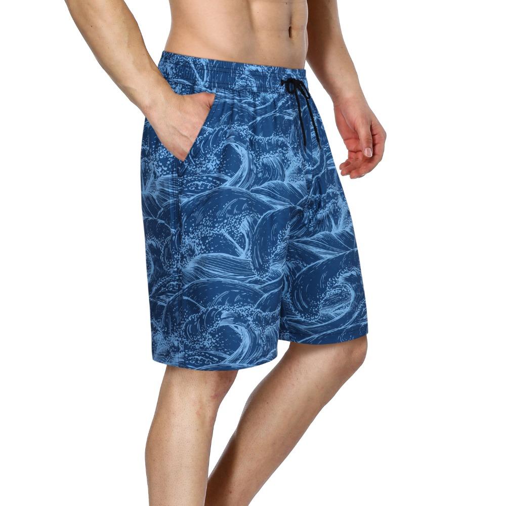 CHARMLEAKS Men Swim Shorts with Side Pockets Quick Dry Board Shorts